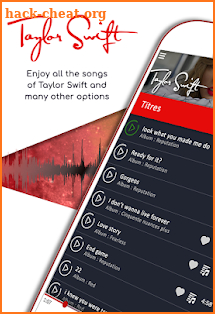 Taylor Swift : songs, lyrics,..offline screenshot