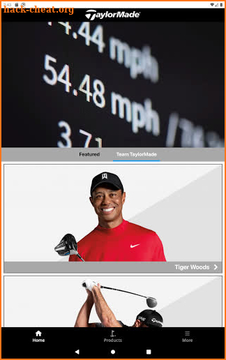 TaylorMade Golf Product Guide screenshot