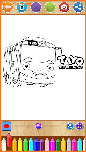 Tayo Bus Coloring Book screenshot