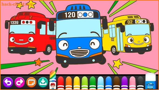 Tayo SketchBook Game - Kids Painting, Color screenshot