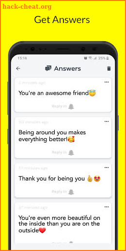 TBH:  Q&A for Snapchat screenshot