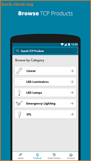 TCP Lighting screenshot