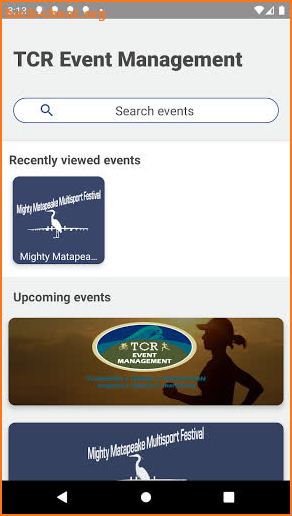TCR Event Management screenshot