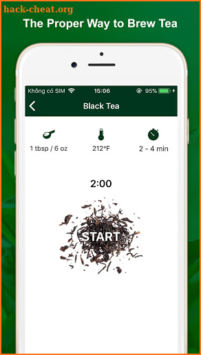 Tea time countdown - The Proper Way to Brew Tea screenshot