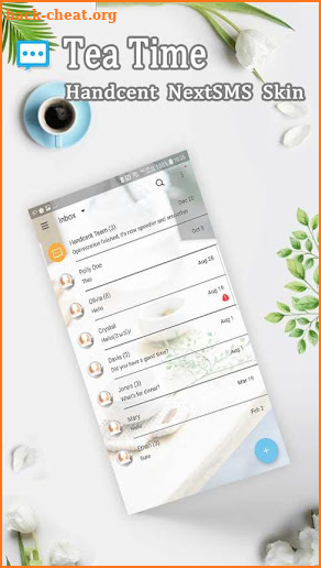 Tea Time Next SMS  skin screenshot