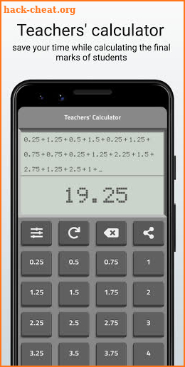 Teachers' calculator -Tests scores sum for grading screenshot