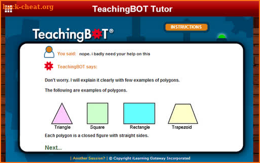TeachingBOT Math Tutor screenshot