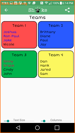 Team Shake: Pick Random Groups screenshot
