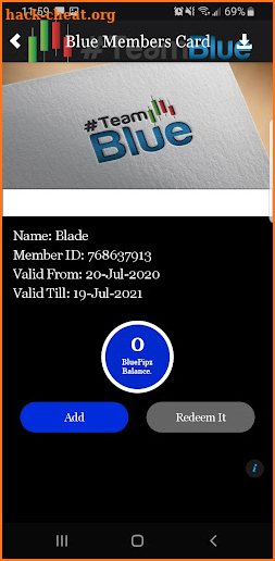 #TeamBlue App screenshot