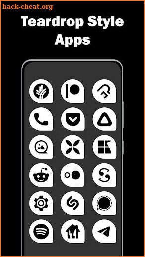 Teardrop White - Icon Pack screenshot