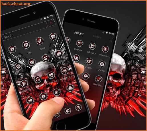 Tech Blood Red Skull Launcher Theme 💀 screenshot