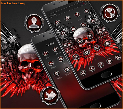 Tech Blood Red Skull Launcher Theme 💀 screenshot
