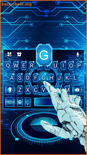 Tech Fingerprint Keyboard Theme screenshot