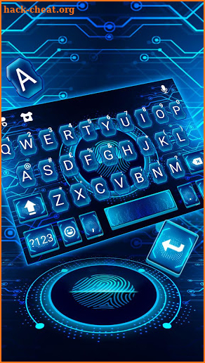 Tech Fingerprint Keyboard Theme screenshot