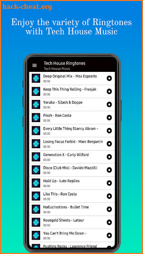 Tech House Music Ringtones App screenshot