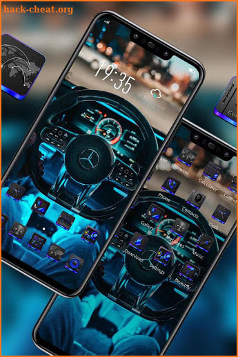 Tech Sense Steering Wheel Car Theme screenshot