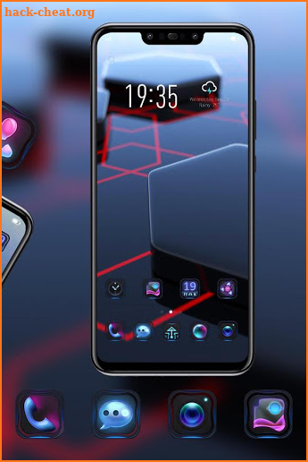 Tech theme Technological hexahedron Wallpaper screenshot