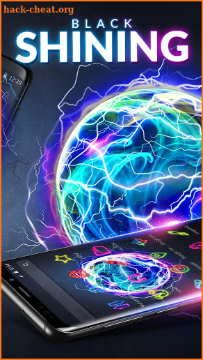 Tech Thunder Globe Theme screenshot