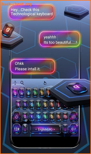 Technological Keyboard Theme screenshot