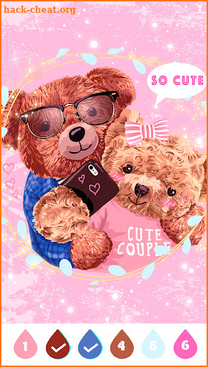 Teddy Bear Color by Number Offline, Happy Color screenshot