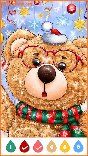 Teddy Bear Color by Number Offline, Happy Color screenshot