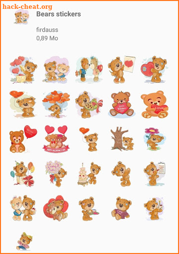Teddy Bear stickers - WAStickerApps screenshot