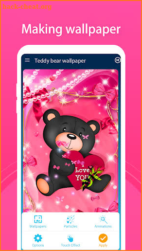 Teddy bear wallpaper - Glittering Live Wallpaper screenshot