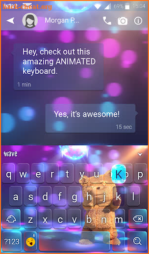 Teddy Dance Animated Keyboard + Live Wallpaper screenshot
