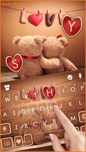 Teddy Loving Couple Keyboard Background screenshot