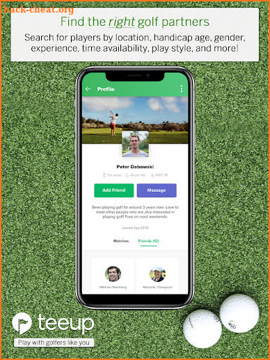 Tee Up - Find Golf Partners Near You! screenshot