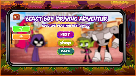 Teen and Beast Boy Titans  Driving screenshot
