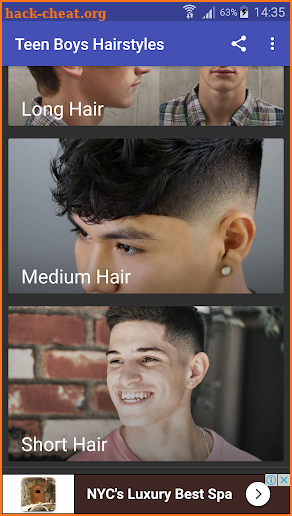Teen Boys Hairstyles screenshot