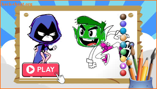 Teen The Titans Coloring Game screenshot