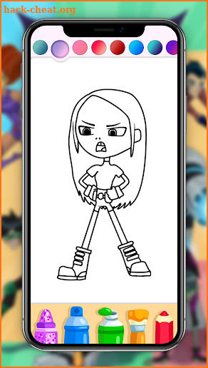 Teen Titans Coloring Page Game screenshot