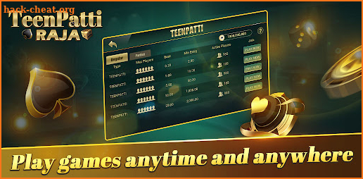 TeenPatti Raja - 3 Patti Online & Poker Card Game screenshot