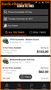 TeeOff.com by PGA TOUR screenshot