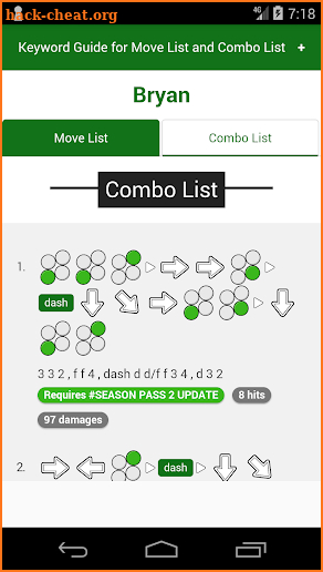 Tekken 7 Move & Combo Guide List screenshot