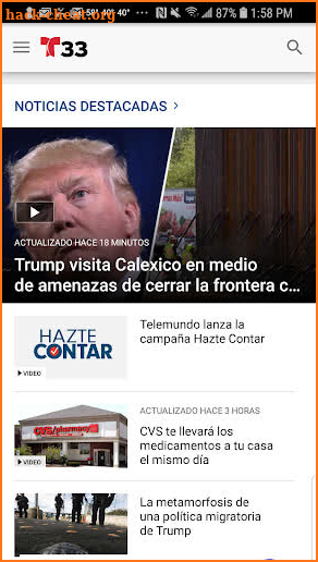 Telemundo 33 screenshot