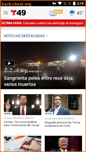 Telemundo 49 screenshot