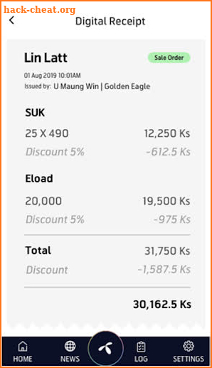 Telenor Myanmar Eagle App screenshot