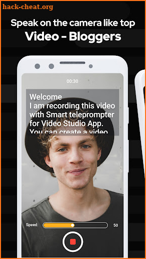 Teleprompter for video, audio screenshot