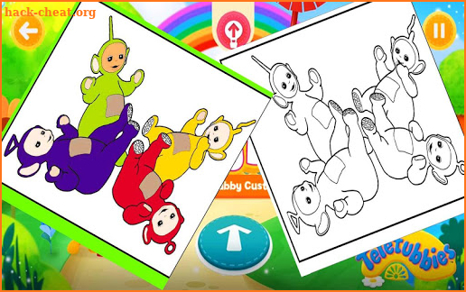 teletubbies coloring screenshot