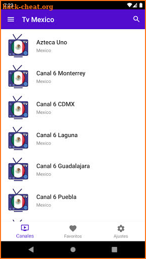 Television de Mexico - Canales de tv en vivo screenshot