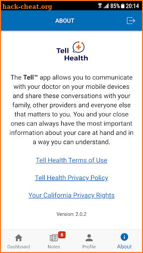 Tell Health® screenshot