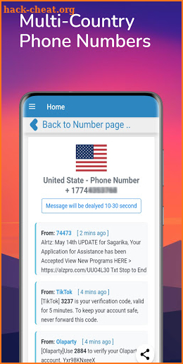 Temp SMS | Receive SMS screenshot