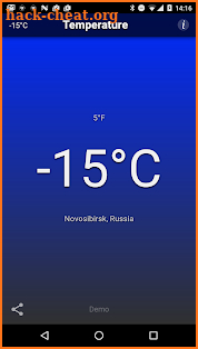 Temperature screenshot