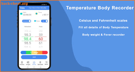 Temperature Body Health Recorder screenshot