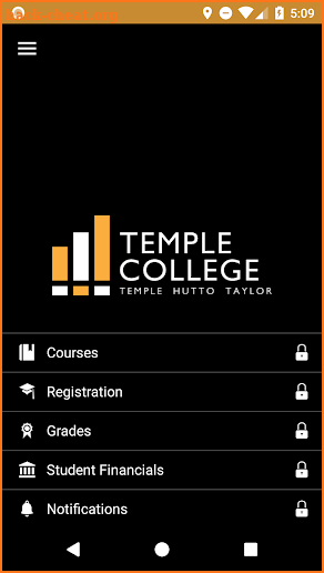 Temple College screenshot