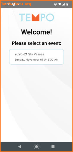 Tempo Tickets Registration screenshot