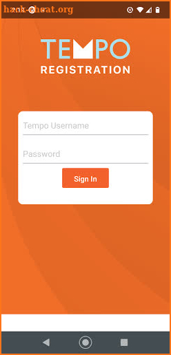 Tempo Tickets Registration screenshot